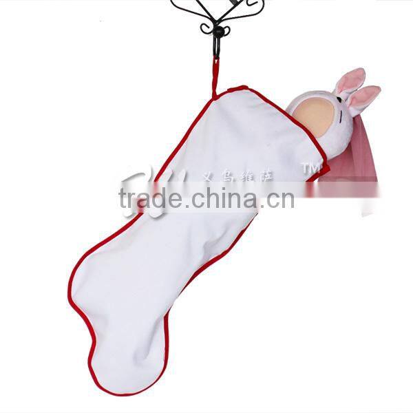 Sublimation Blank Plain Christmas Stocking for Christmas Decoration