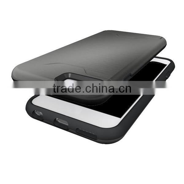 PC+TPU fashion phone case phone shell with card slot protective back cover for iphone 6 6S