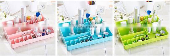 Wholesale Stock Small Order Desktop 15 Lattices Cosmetic Plastic Storage Box