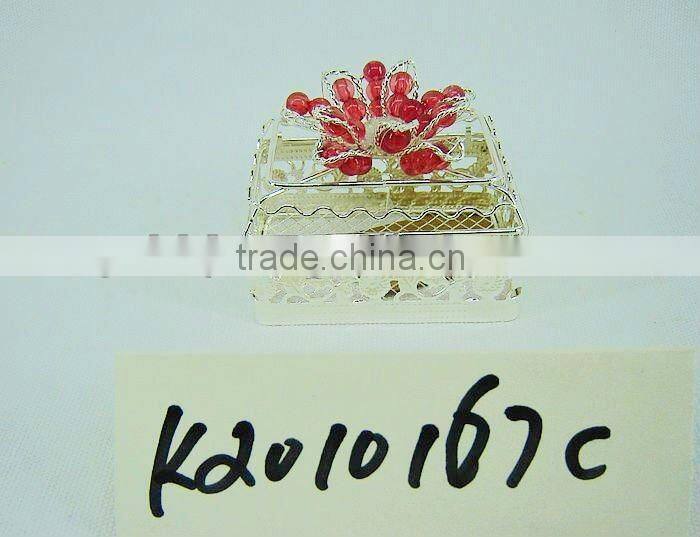 Silver Valentine Metal Gift Packing Basket