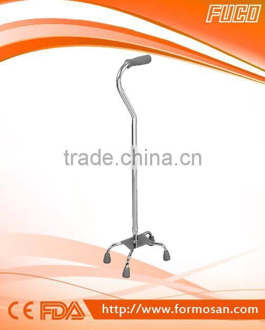 4 LEGS ALUMINUM QUAD CANE with T-Handle and Small Base MADE IN TAIWAN