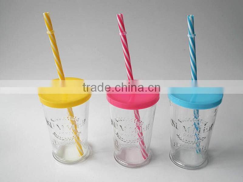 taper drink use milk glass cup for ejuice with lid and tube