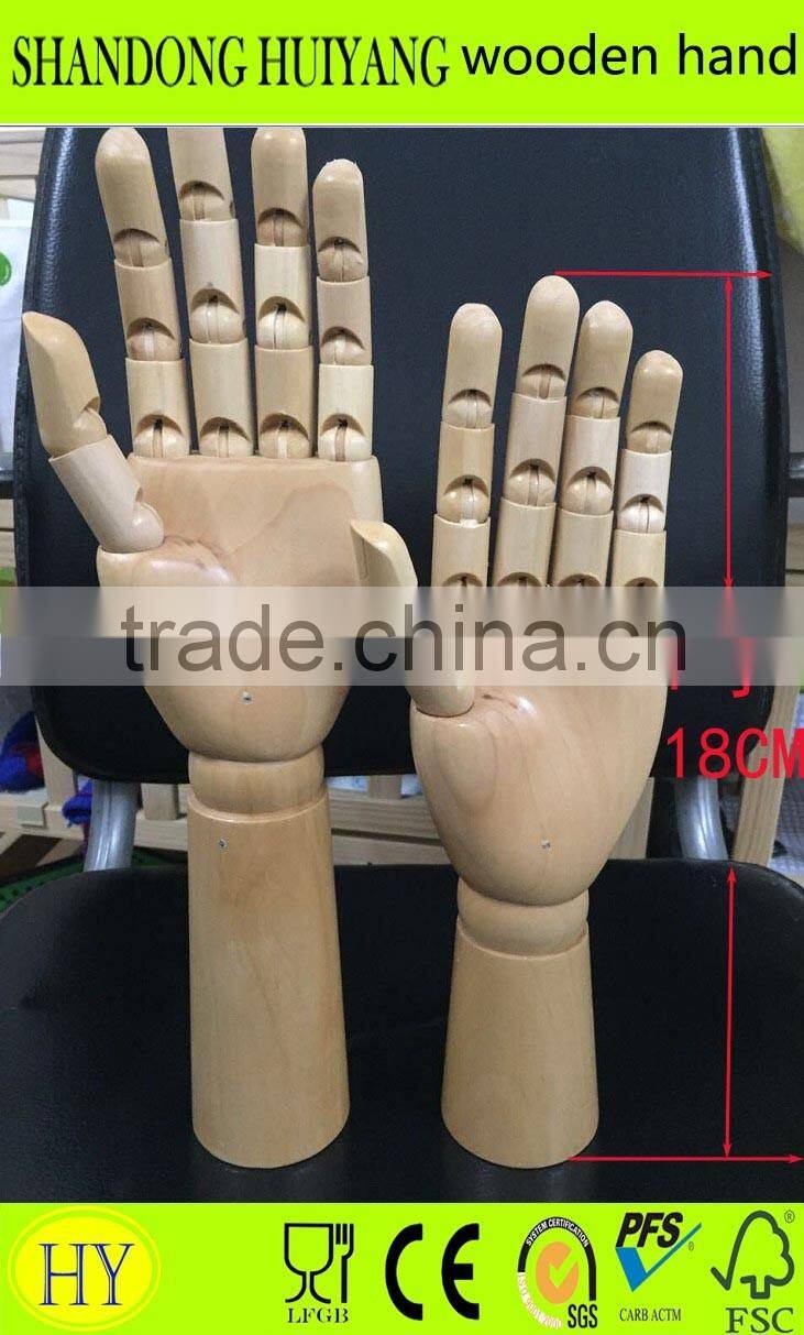 Display flexiable holder versatile hot sale wooden mannequin wooden hand