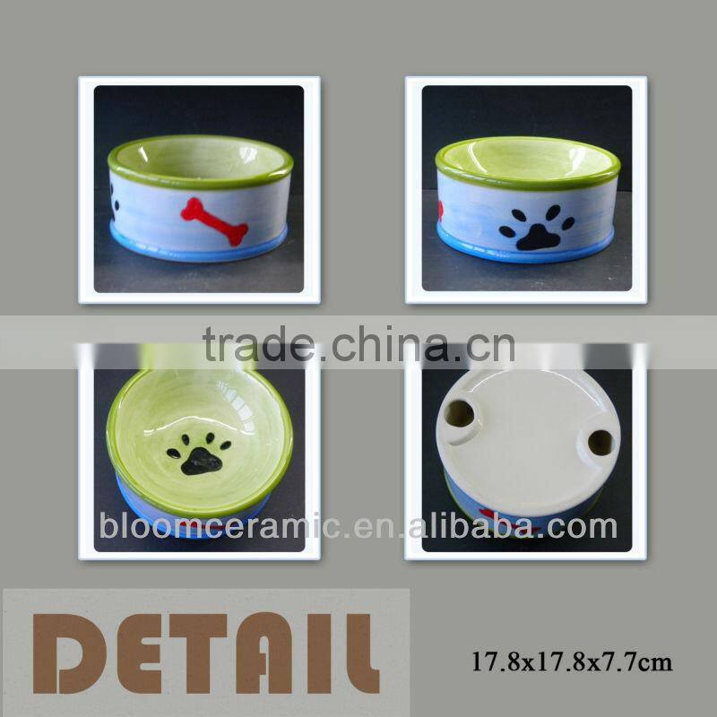 Custom ceramic personalized dog bowl