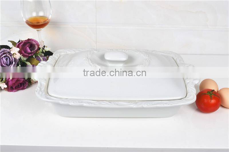 15.5" ceramic rectangular comal