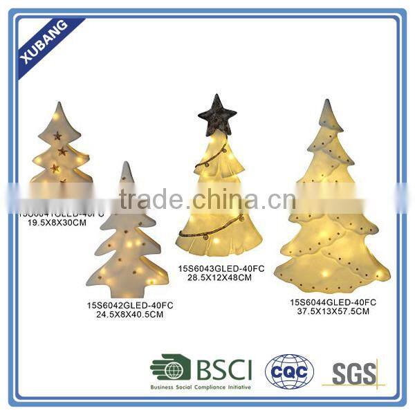 sandstone XMAS Tree with LED light chain
