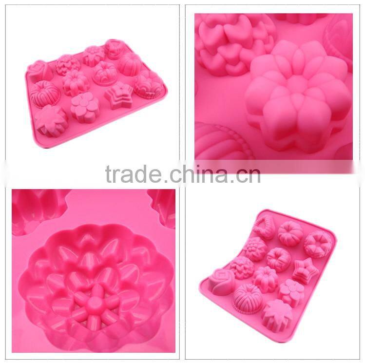 food grade flower shape silicone cupcake mold flower silicone muffin mold silicone baking molds