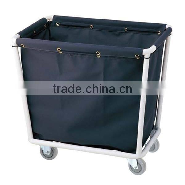 high quality customized Cone-Shape stainless steel housekeeping carts trolley service cart maid's cart