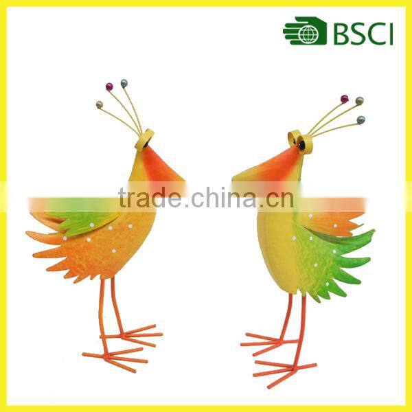 YS15421 standing hobby craft birds metal art wedding gift
