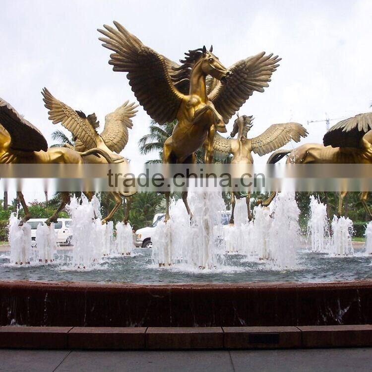 outdoor decoration galloping metal sculptures bronze horse fountain sculpture for sale