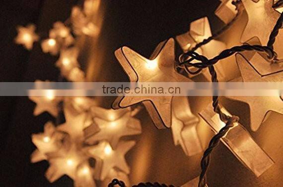 Handmade 20 Star White Color Paper String Lights Wedding Hanging Party Bedroom Fairy Lights