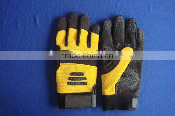 Reflective Leather Safety Police Gloves ZMR665