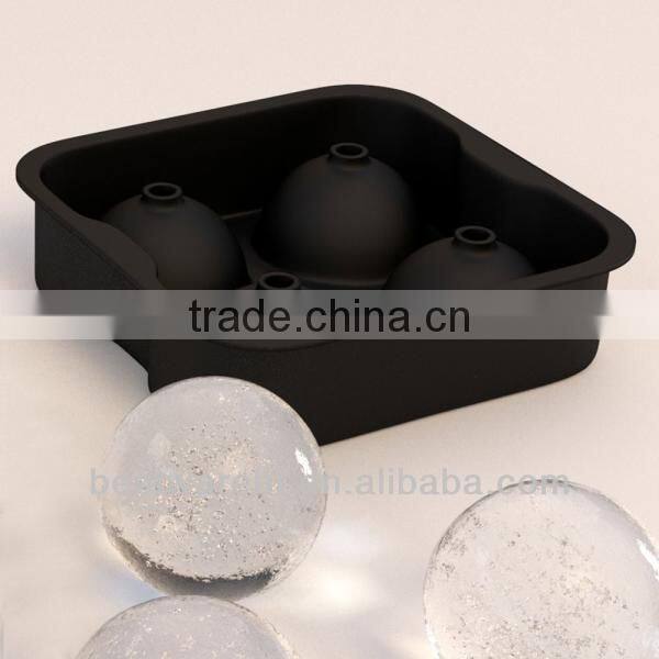 Novelty FDA food grade silicone rubber single cup ice sphere ball mold