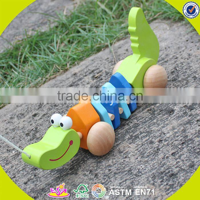 2017 wholesale baby wooden train block funny kids wooden train block educational children wooden train block W05C071