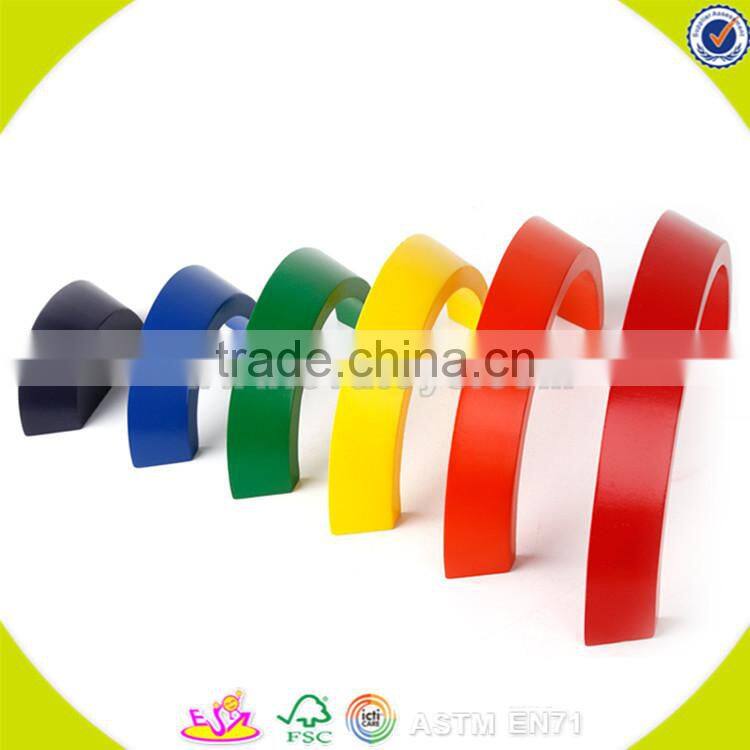 Wholesale creative wooden building blocks track toy brain training wooden blocks track toy W13A019