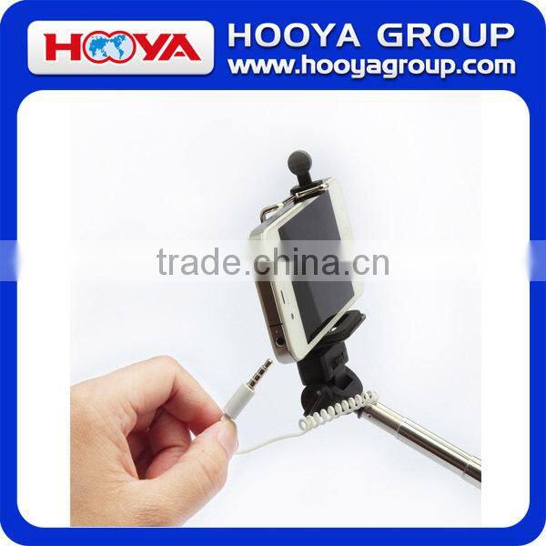 2015 New Version Free Charging Monopod Selfie Stick Wired Cable Control Selfie Stick Selfie Handheld Stick Monopod