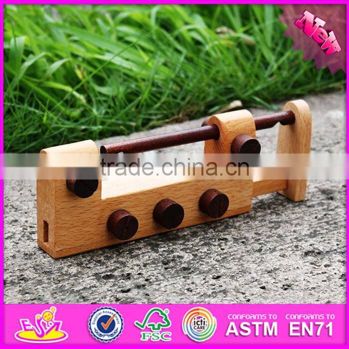 2016 new design children wooden lock toy W02A167