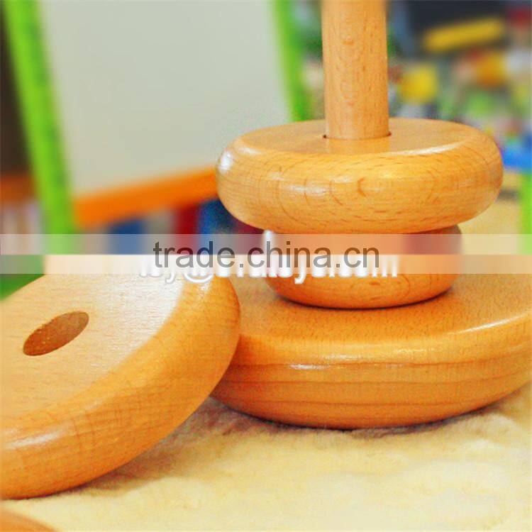 Creative educational baby stacking ring toys wooden block stacking games for kids W13D120