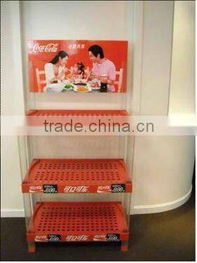 plastic hips storage rack for supermarket