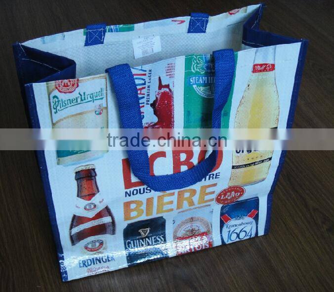 Lavender Picture Printing Fashion Durable PP Woven Bag with Round Corner