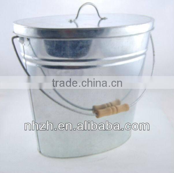outdoor oval galvanized iron barrels with lid