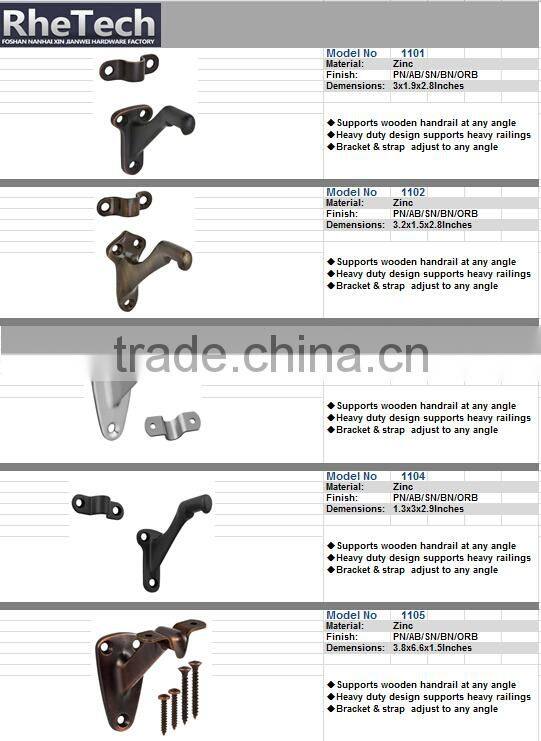 3" Heavy Duty Handrail Bracket in Satin Nickel