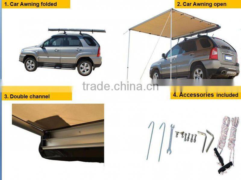 New style polyester Rip-stop Car Side Awning for picnic