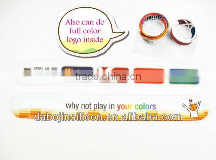 make silicone rubber slap band wide slap bracelet