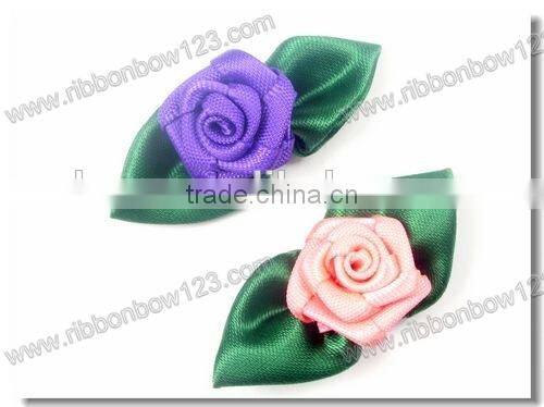 fashion new decorative garments handmade flowers/pure handmade ribbon flowers for Bra