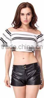 Domin fashion latest design women leather shorts