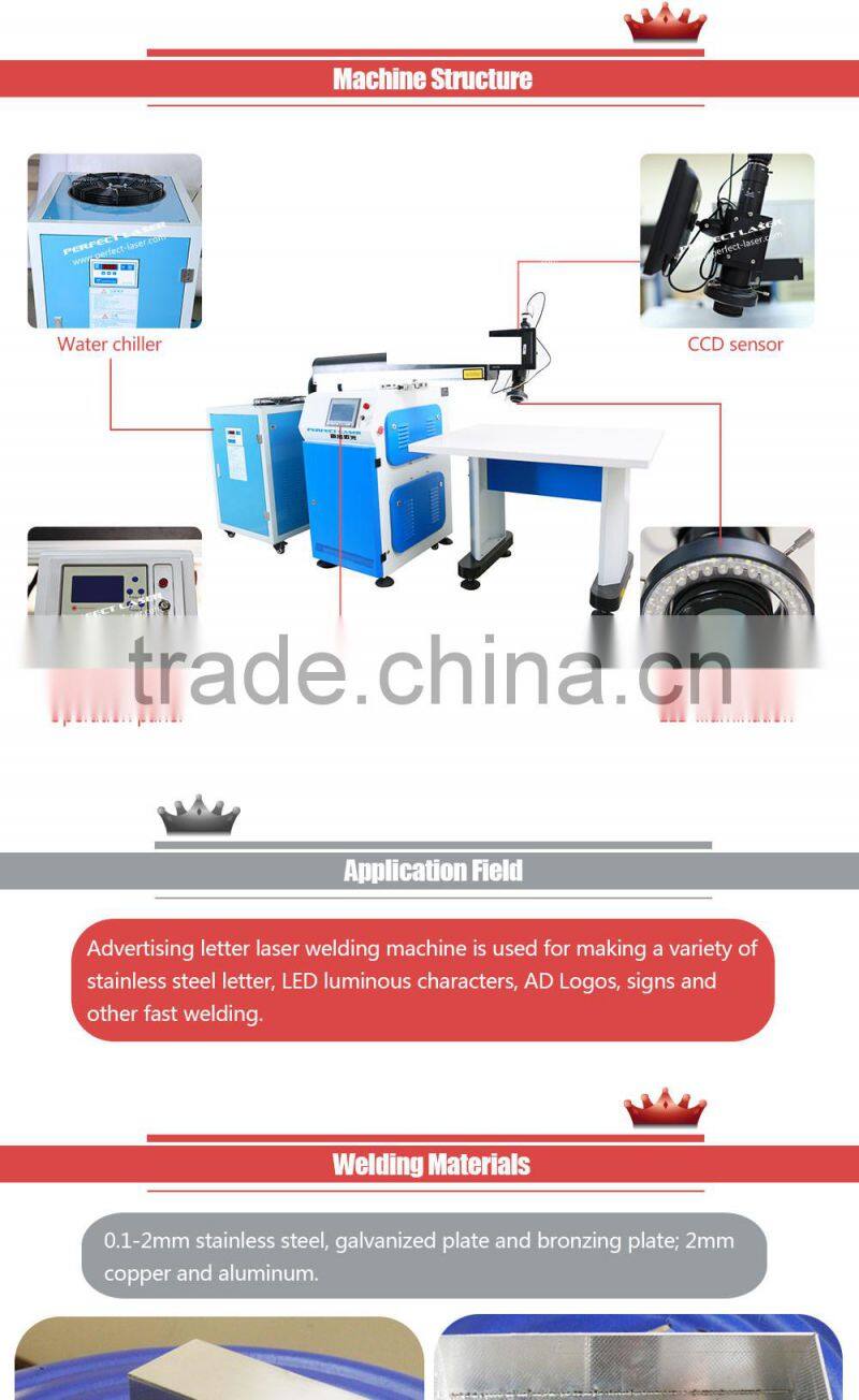 Perfect Laser PE-W300 300W micro laser welding machine advertising letter welder With CE