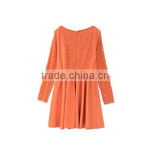 New fashion ladies casual latest neck design of dress