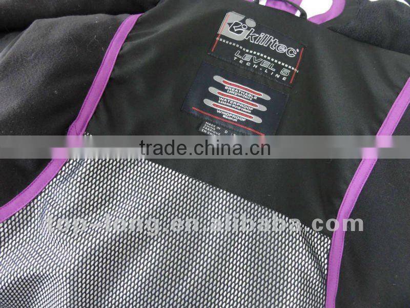 Women ourtdoor clothing brands insulated jacket with hood windproof&waterproof