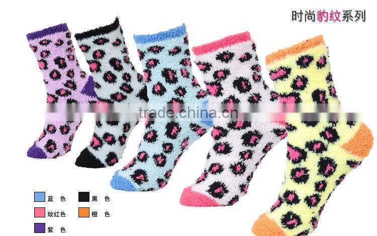 fleece soft fancy polyester women home socks