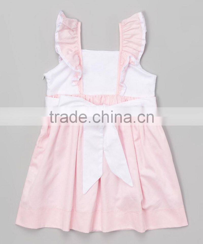 Latest Summer Kids Clothes Children Cartoon Embroidery Sleeveless Dress Baby Girls Dresses