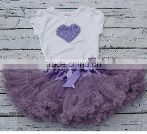 Patriotic Pettiskirts Sets Girls Clothing Cotton Top Set Skirts Chiffon Pettiskirt Set TuTu