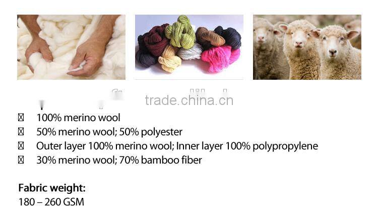 Women thermal base layer merino wool underwear