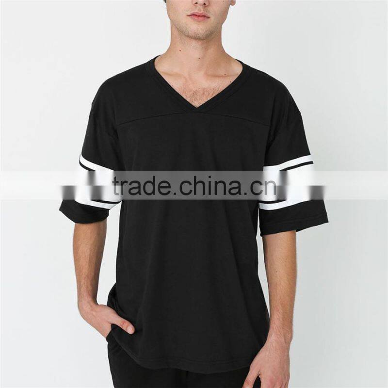 hot sale v neck two tone t- shirt wholesale