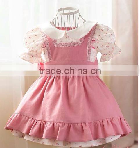 Little Girls Boutique Dress Peter Pan Collar High Quality Dress