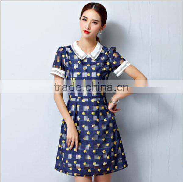 New Arrivals Summer Fashion Organza Chiffion New Design Mini Dress For Women