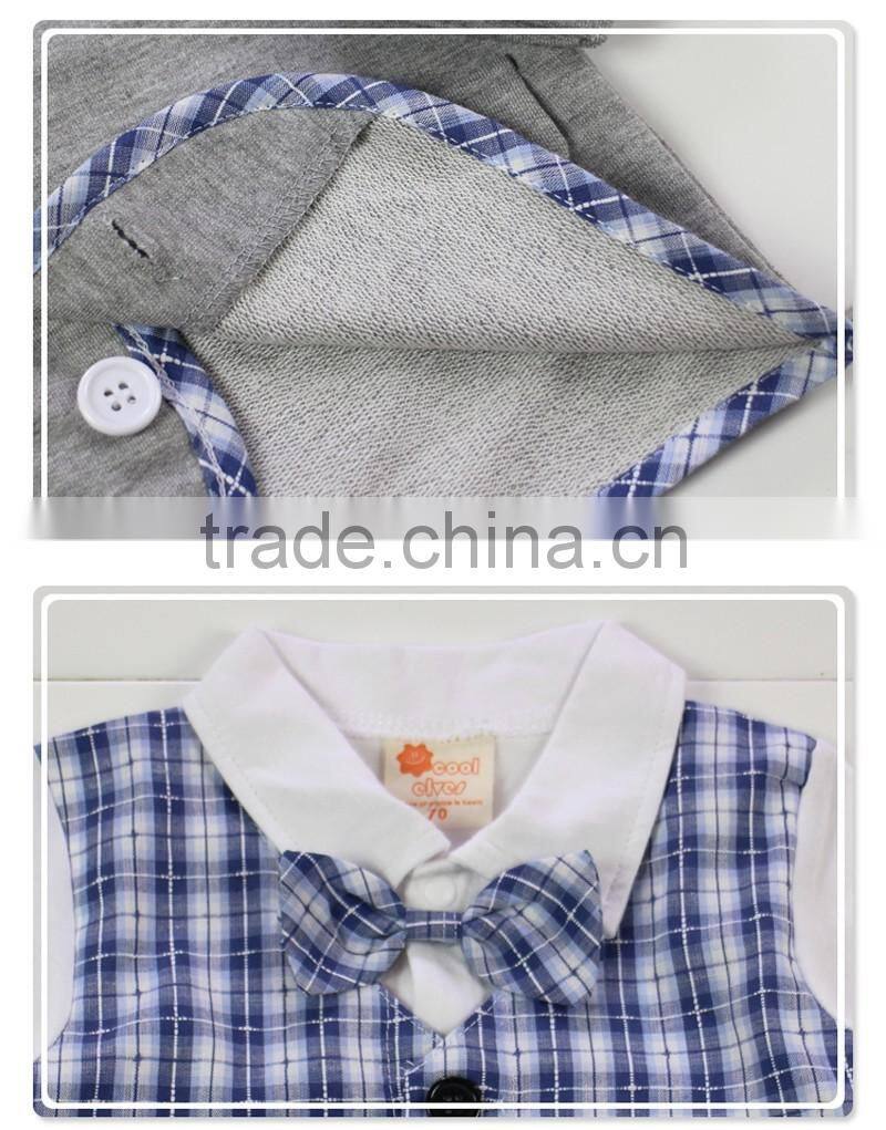 Newborn Baby Boys Gentlemen Boys Bodysuit 2pcs Set Rompers Gentlemen Kids Boys Suit with Coat