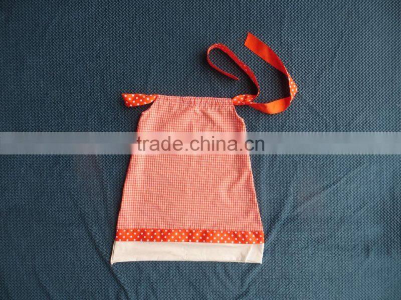 2015 baby orange sub-box dress with a silk ribbon braces skirt YW-057