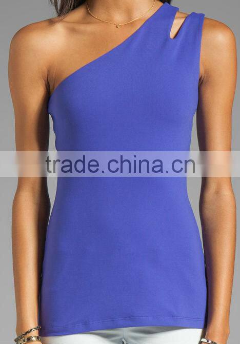 one shoulder tank top