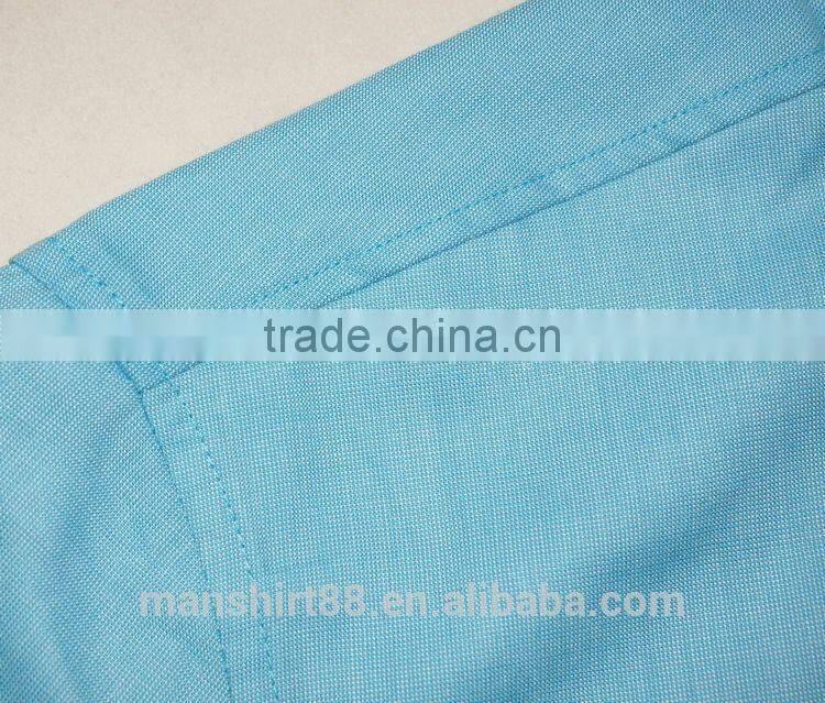 high quality contrast color half sleeve men dress shirt