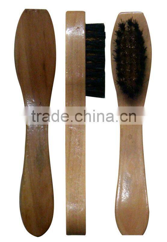 Long wooden handle plastic hair shoe brush