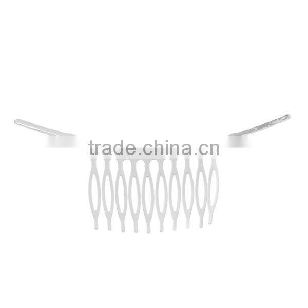 Hair Clips Findings Comb Silver Tone