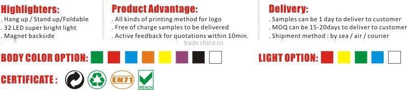 portable rechargeable cob led working light with flashlight