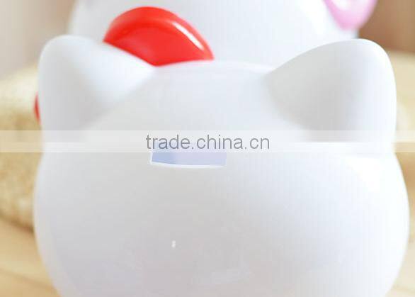 HELLO KITY HEAD Detachable plastic cute saving money box for kids for promotion