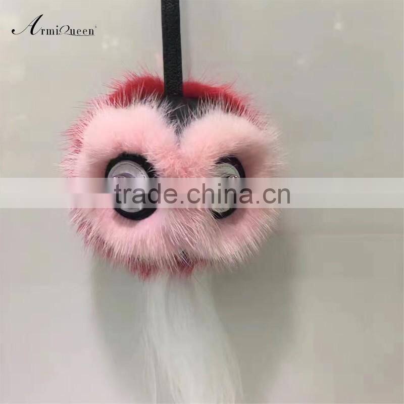 Wholesale good quality fox fur ball keychain manufacturers in china