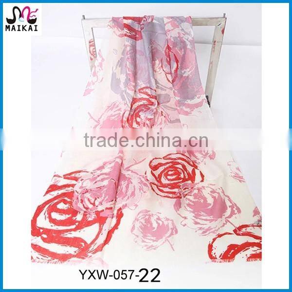 High quality screen printing wool scarf factory china